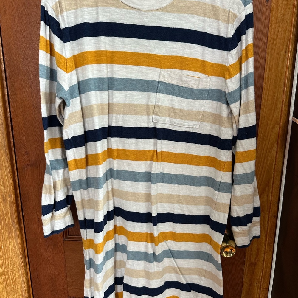 Lou & Grey Long Sleeve Striped Dress in 100% Cotton